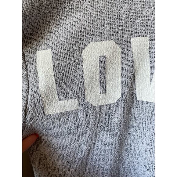 Victoria’s Secret PINK ‘LOVE PINK’ Gray Pullover Sweatshirt - Picture 6 of 8